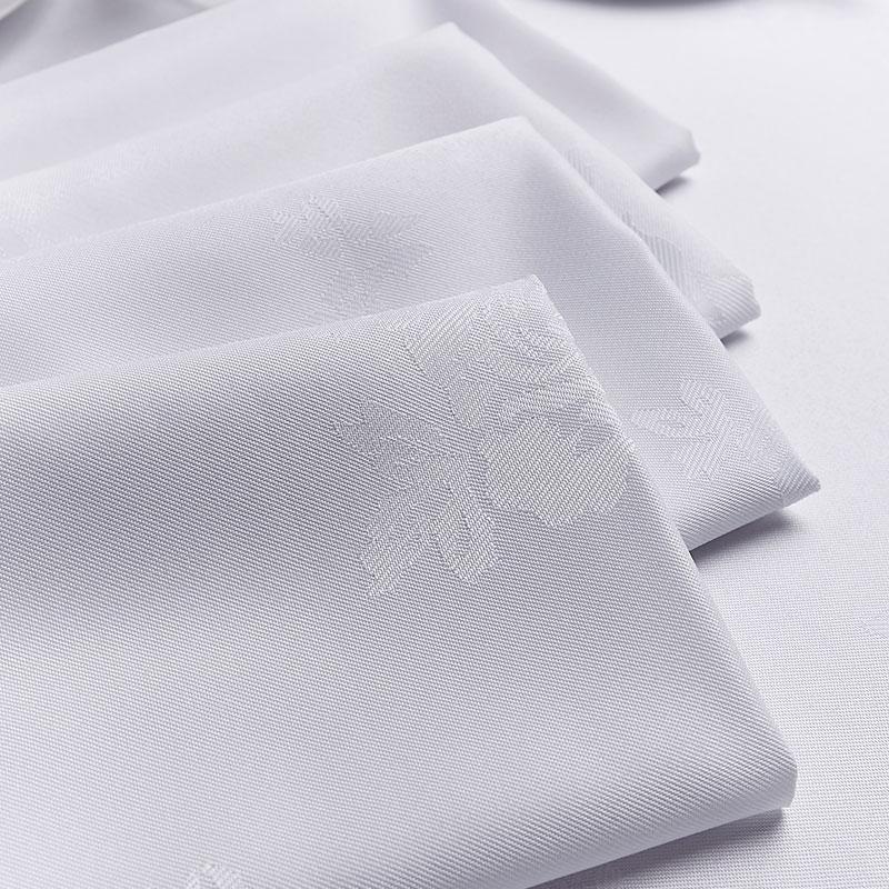 [39329093877830] Damask Rose Napkins 100% Polyester (White, 16 x 16" (41 x 41cm) - Pack of 10)
