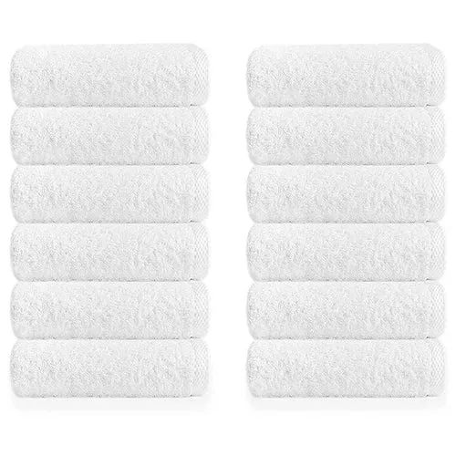 [6637399408710] Egyptian Cotton Face Cloths, Flannels & Wash Cloths Super Soft Hotel Quality