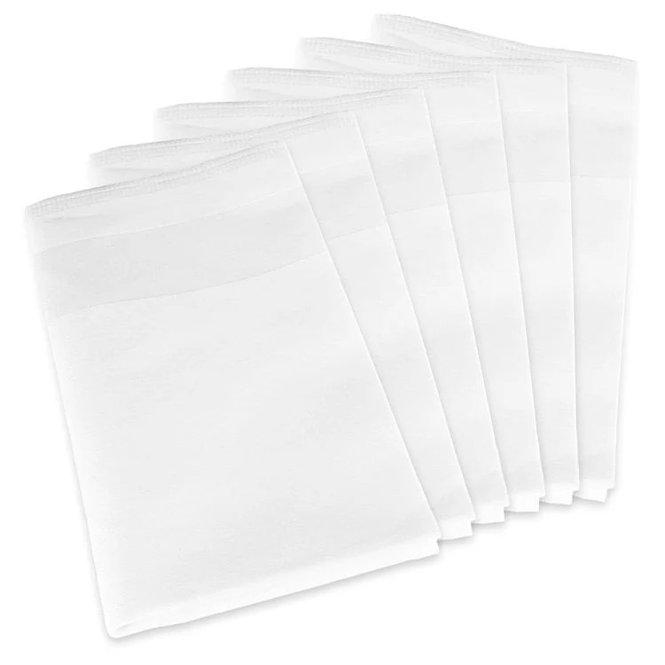 [6637398425670] Business Coffee Fabric Bath Towel, Pure White, 6 Piece