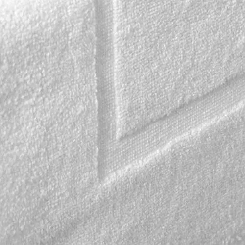 [6637396951110] Pack of 2 Terry Towelling White Bath Mats