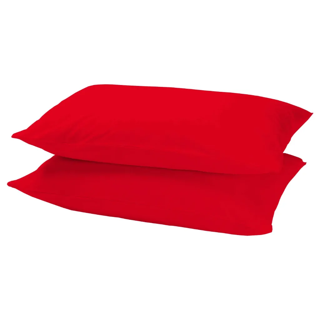 2X PILLOW CASE LUXURY CASES POLY COTTON HOUSEWIFE PAIR PACK BEDROOM PILLOWCOVER