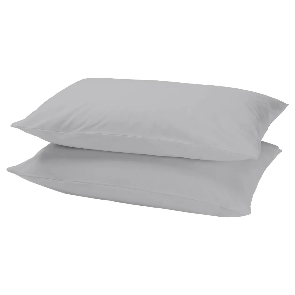 2X PILLOW CASE LUXURY CASES POLY COTTON HOUSEWIFE PAIR PACK BEDROOM PILLOWCOVER