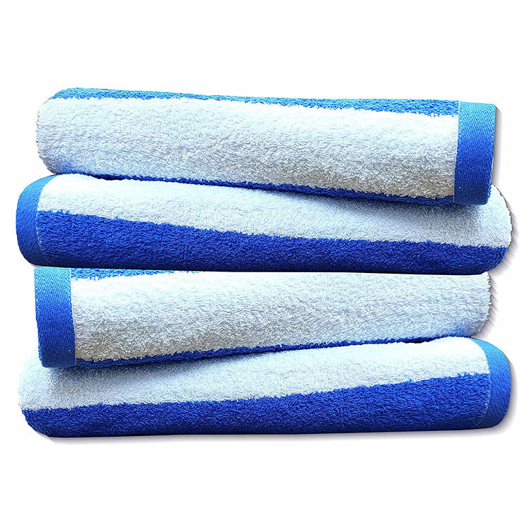 [39394805776454] Prime Quality Cabana Beach Towels | Cabana Stripe Pool Towels | 70 x150 cm | Chlorine Resistant High Absorbency (Yellow, 2) (Blue, 1)