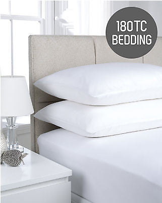 180TC Hotel Quality (12" Extra Deep Percale) (Double, Pillowcase, One Piece)