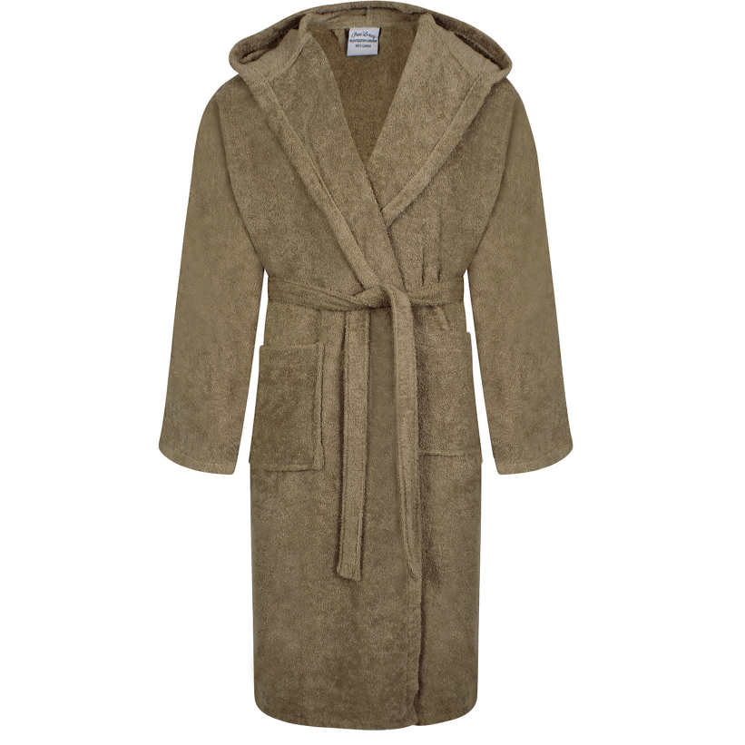 [12112052387910] Egyptian Hooded Bath Robes | Latte (Large/Extra Large)