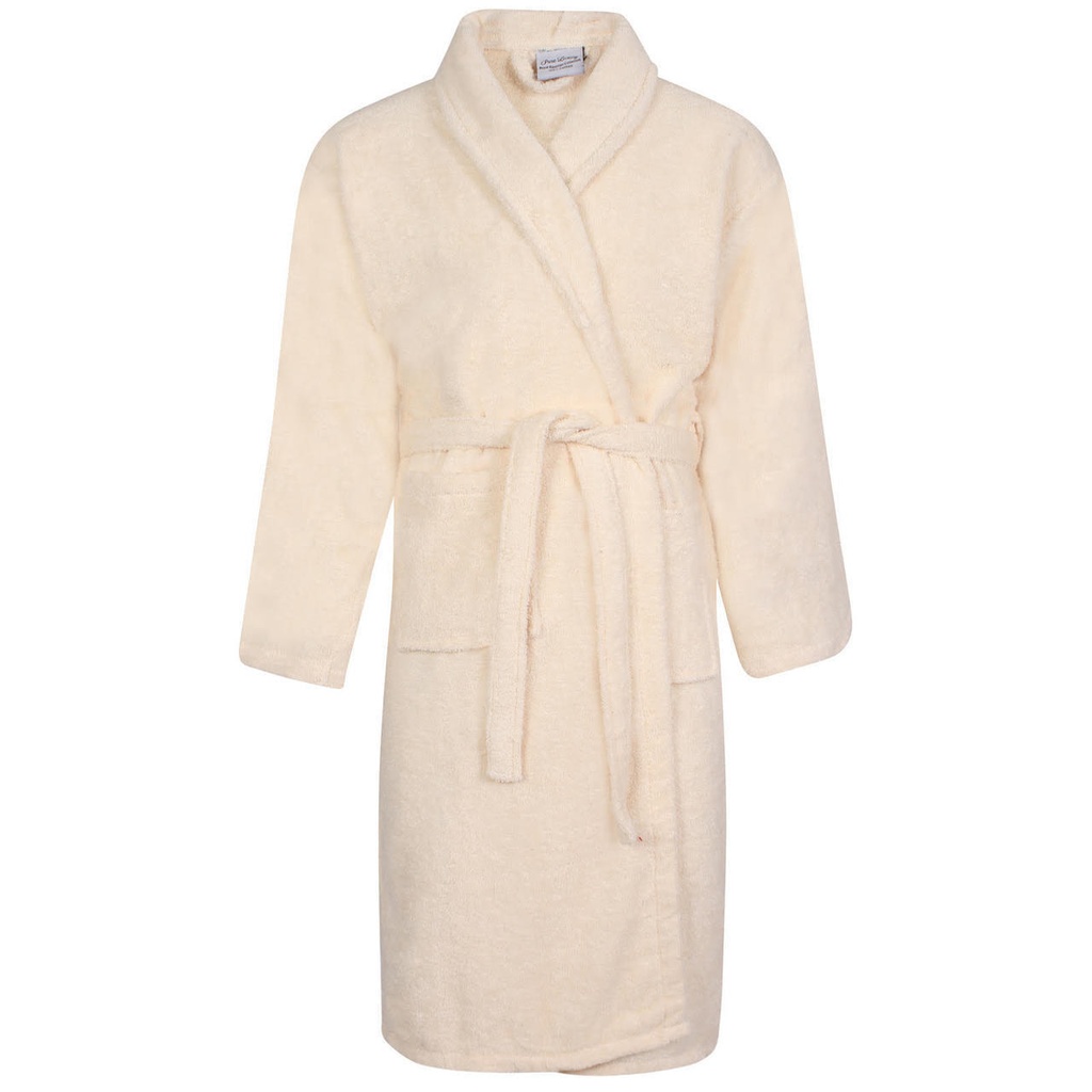 [12112036233286] Egyptian Shawl Collar Bath Robes | Cream