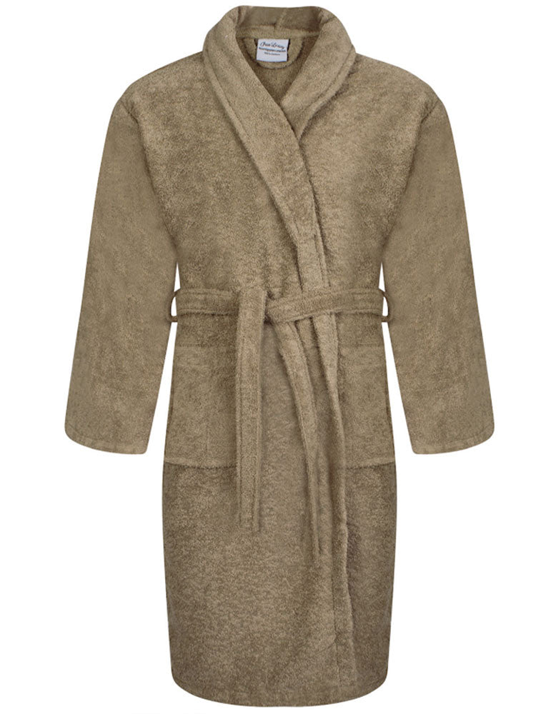 [12112034136134] Egyptian Shawl Collar Bath Robes Collection (Cream)