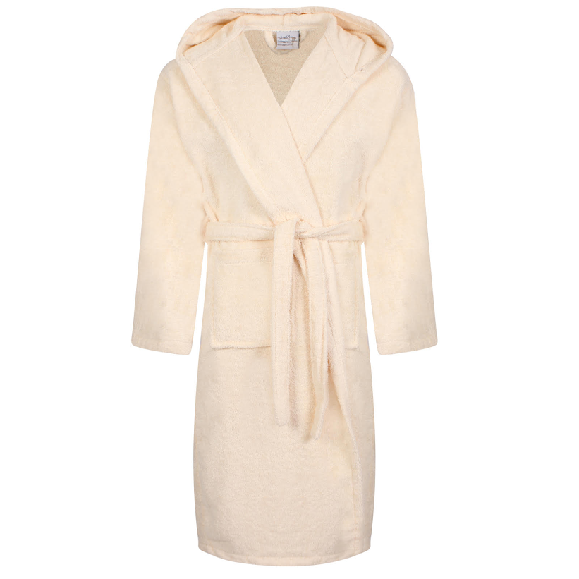 [12112028074054] Egyptian Hooded Bath Robes | Cream (Large/Extra Large)