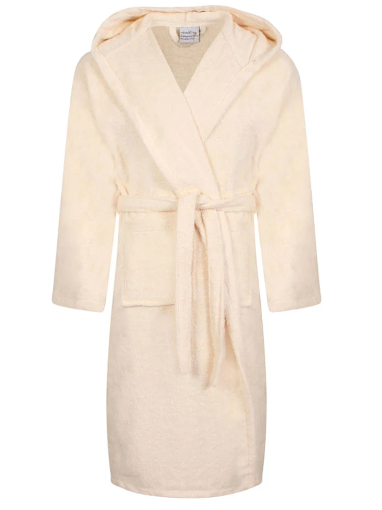 [12112019521606] Egyptian Hooded Bath Robes Collection (Cream, Large/Extra Large)