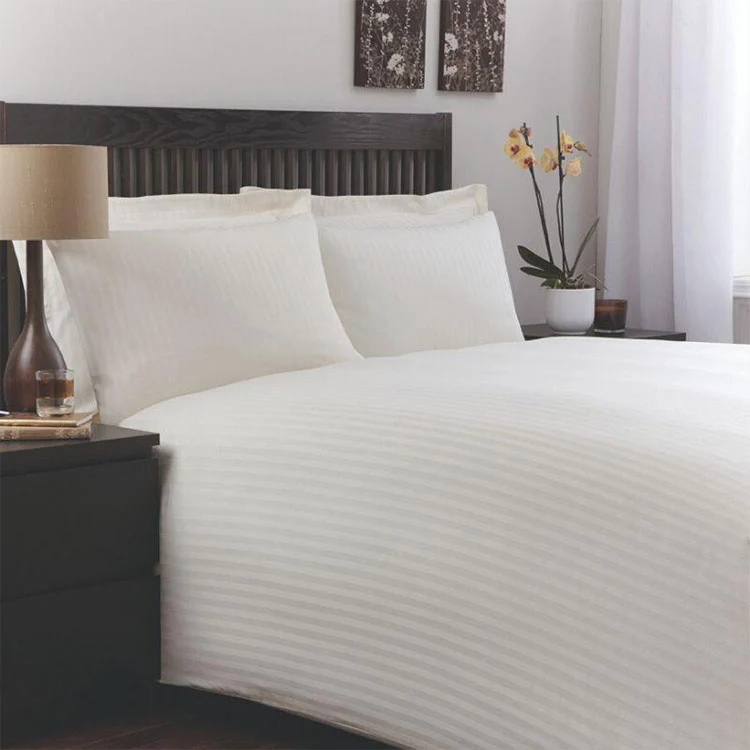 Murano White Cotton Rich 1" Satin Stripe Mock Oxford Pillowcase