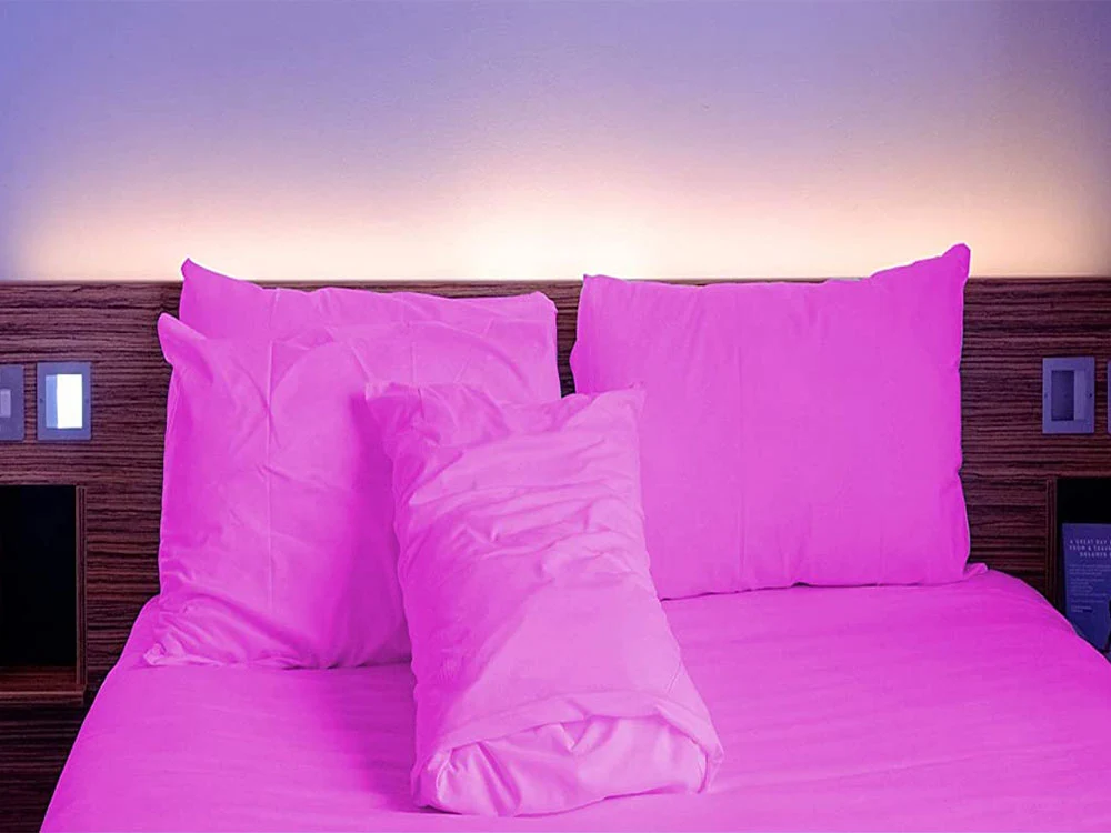 [6638564802630] Extra Deep 16" Percale Fitted Sheets Single Double King (King, Cerise Pink)