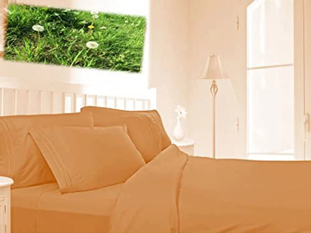[6638480982086] Extra Deep 16" Percale Fitted Sheets Single Double King (Double, Coffee)