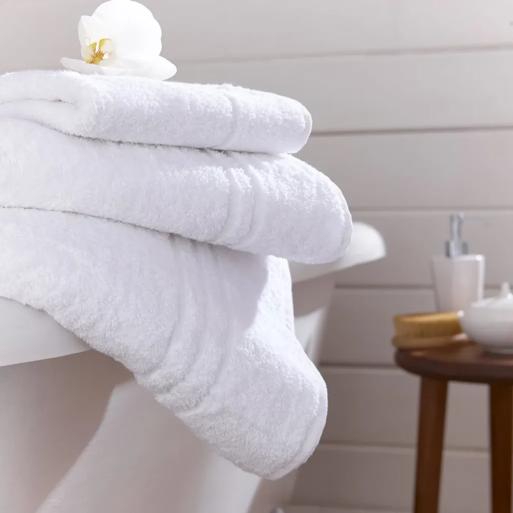 [39329934573638] 500 GSM Luxury 100% Turkish Cotton Towels (Bath Sheet Three Header Bars 100 x 150cm 40 x 59" - Pack of 5)