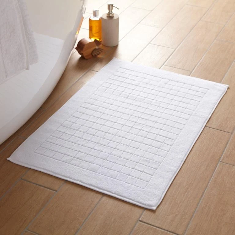 [39329929134150] Chequerboard 100% Luxury Cotton Bath Mat 850gsm