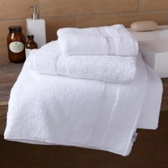 [39329927888966] Luxury Turkish White 100% Cotton Towels - Basket Weave Header 650 GSM (Bath Sheet 100 x 175cm 40 x 69" - Pack of 3)