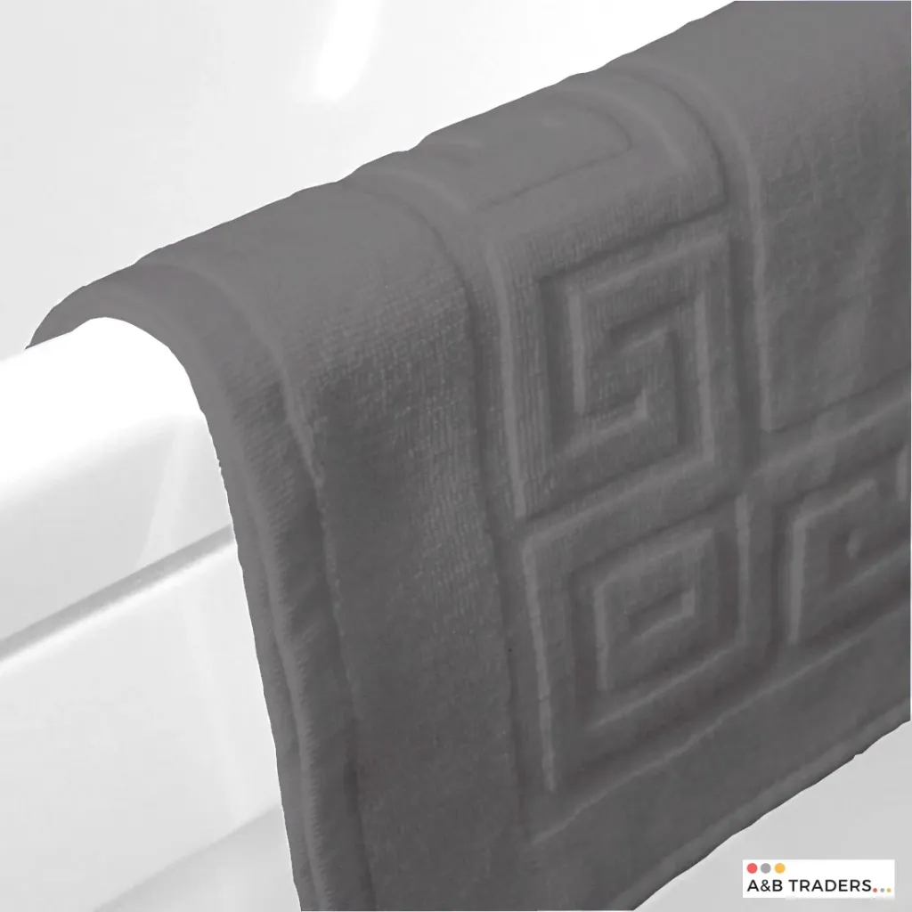 Greek Key Design Bath Mats 750 GSM in 4 Colours